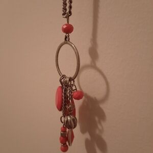 Stylish Coral Dangle Pendant Necklace